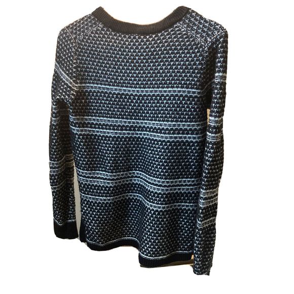 Madewell Black White Fine Knit Crew Neck Pullover Sweater Small - Picture 6 of 16